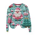 thumbnail image 3 of qucoqpe Womens Christmas Crewneck Sweatshirt Long Sleeve Graphic Printing Pullover Sweater Shirts for Women, 3 of 7