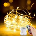 thumbnail image 1 of Guirnalda de Luces, Paquete de 5M 50LED Guirnalda de Luces con Pilas, Guirnalda de Luces de Alambre de Cobre para Interiores y Exteriores, Decoración para Dormitorio, Jardín, Boda, Fiesta, Navidad (2 Piezas en Amarillo Cálido) oso de fresa Electrónica, 1 of 5