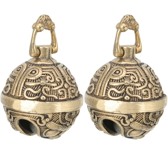 2pcs Luck Bell Ring Keychain Bless Bell Chinese Style Keychain Pendant Auspicious Bag Charm