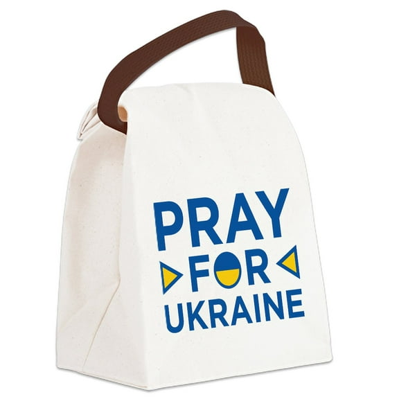 CafePress - Pray For Ukraine - Canvas Lunch Bag with Strap Handle