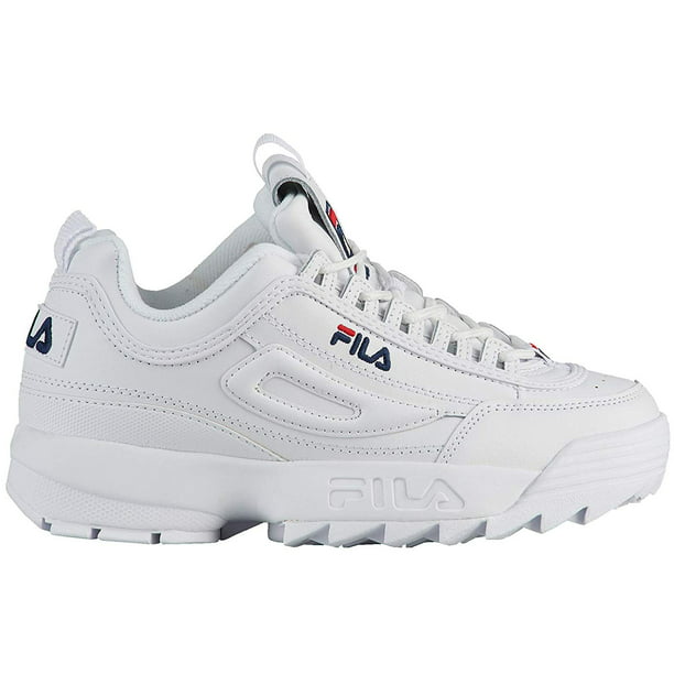 Fila Big Kid's Disruptor II Running Sneakers M US Big Kid, White Peacoat Walmart.com