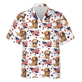 thumbnail image 3 of Lotusprinthandmade Golden Retriever US Flag Pattern 4th July Independence Day Short-sleeve Hawaiian Shirt 2XL, 3 of 4