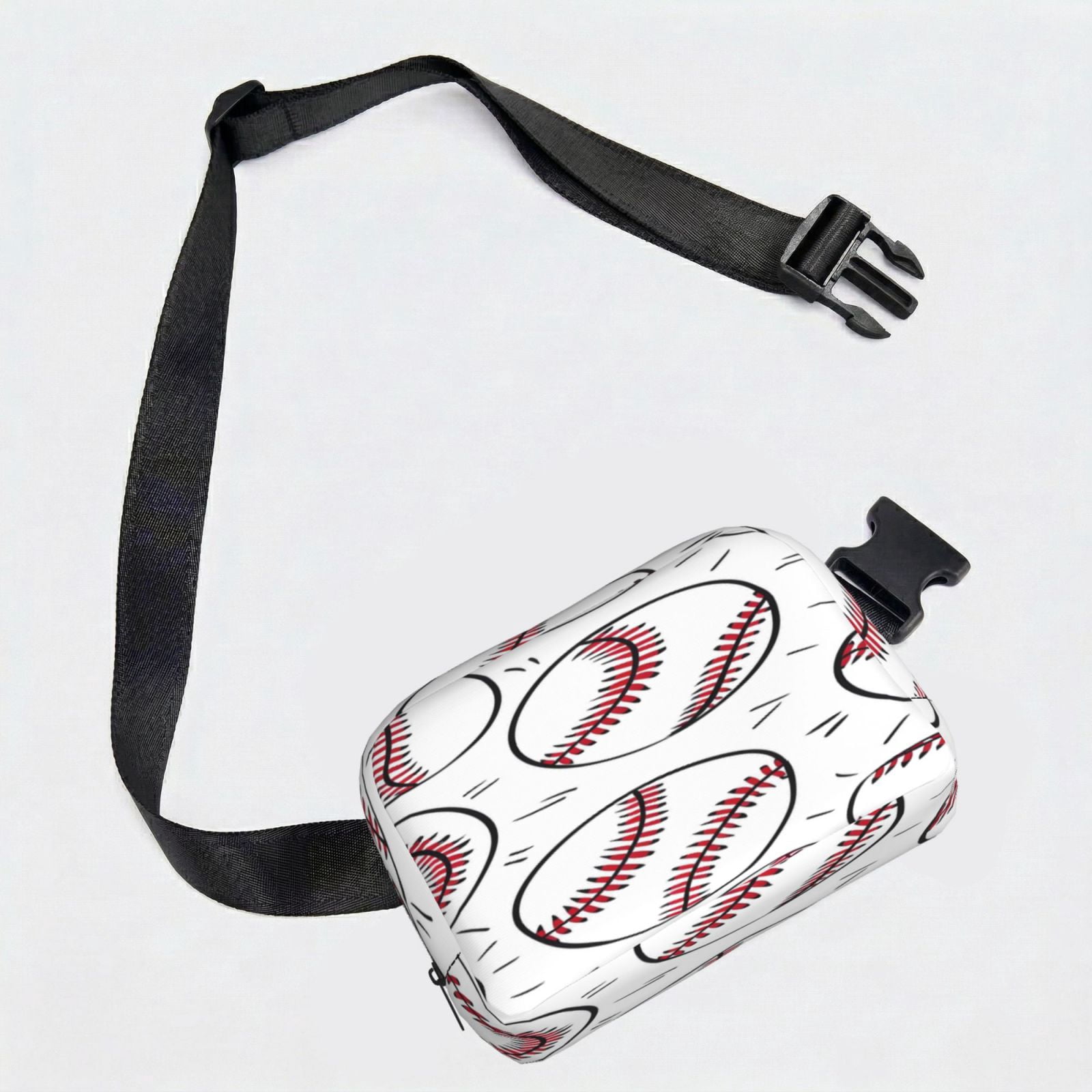 Unisex Square Waist Bag Stylish Backpack For Hiking Running Fitness Workouts Shopping And Travel Baseball Theme Sporty Dynamic Style (2)