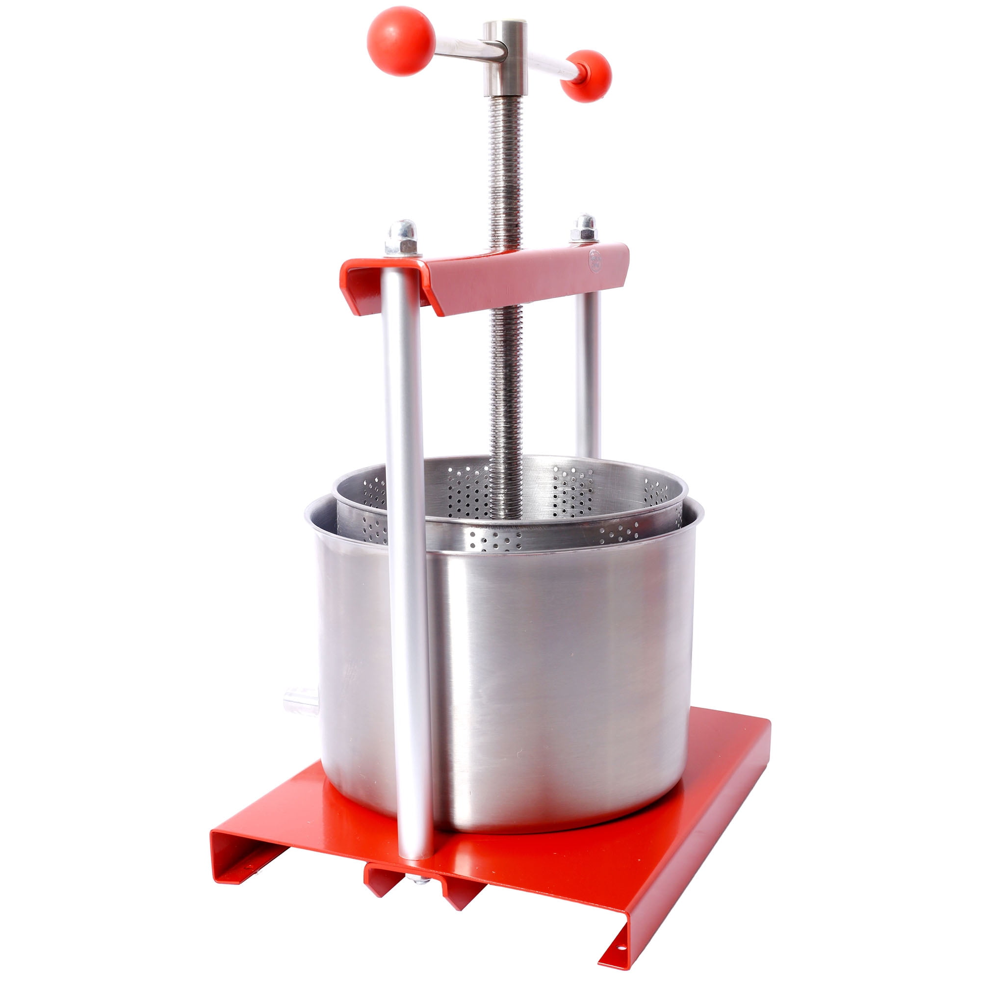 Versatile Manual Press Stainless Steel 0.53 Gallon Juice, Wine & Oil Extractor Kitchen Tool - Fruit Wine & Vegetable Manual Press