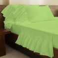 thumbnail image 2 of 4 Piece Corner Ruffle Sheet Set, 6" Inch Corner Ruffle On Flat Sheet And Pillowcases, 18 Inch Deep Pocket, 100% Egyptian Cotton, 800 TC, Twin XL Size, Solid Sage, 2 of 6