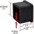 thumbnail image 2 of Juego de 4 tapas de goma antideslizantes cuadradas para patas de sillas, patas de mesa, 40 x 40 mm (4,0 x 4,0 cm), negro Ormromra XDJZ-111-24, 2 of 6