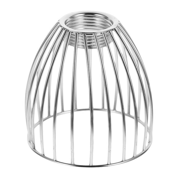 Wrought Iron Bird Cage Lampshade Replacement Vintage Frame Silver