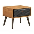 thumbnail image 3 of Coco Rustic 3 Piece Upholstered Platform Bedroom set in King with 2 Nightstands, 3 of 5