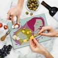 thumbnail image 4 of Zodiac Gemini Cutting Board, 2 Women Twins Illustration on Pink Western Astrology Concept Feminine Art, Decorative Tempered Glass Cutting and Serving Board, Small Size, Multicolor, by Ambesonne, 4 of 5