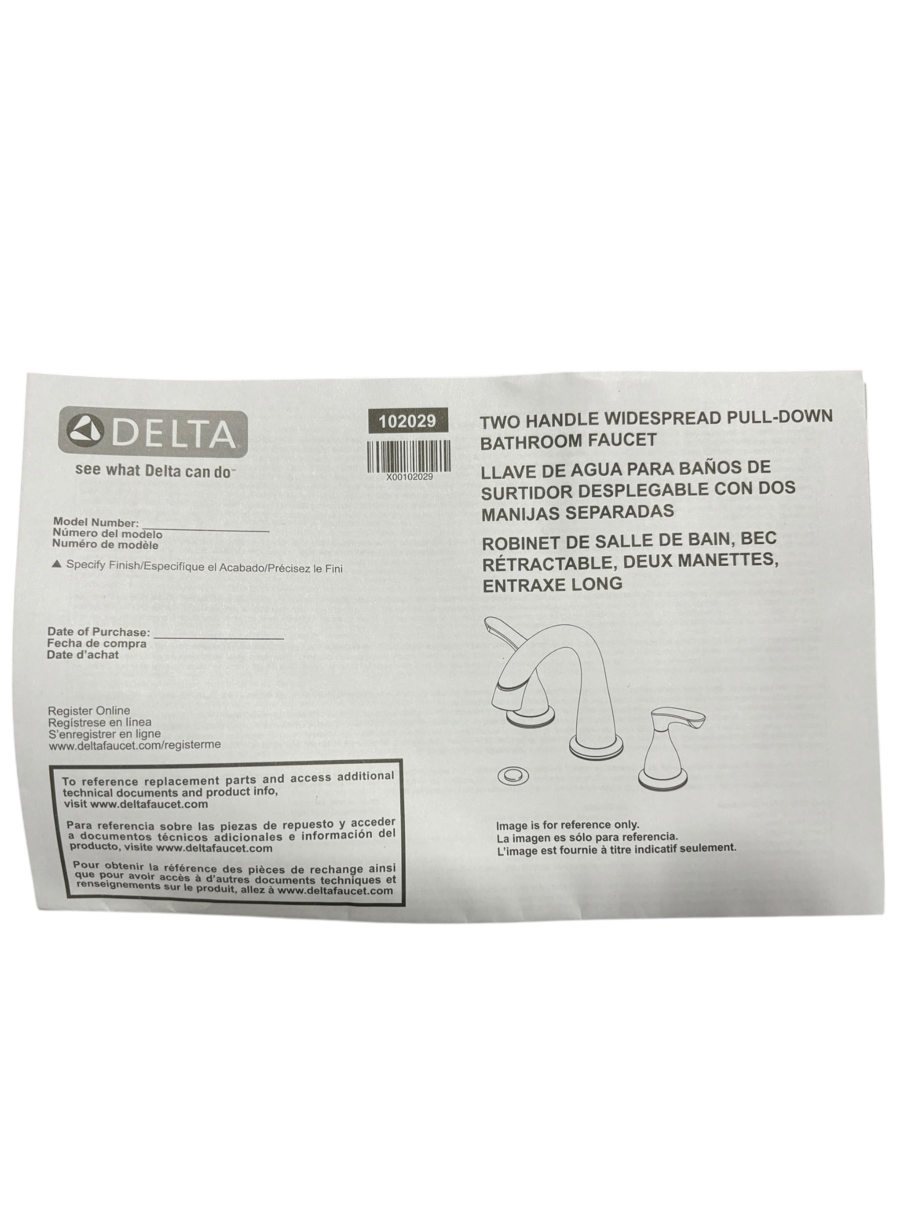 Delta Arvo Two-Handle Widespread Pull-Down Bathroom Faucet - 35840LF-BLPD