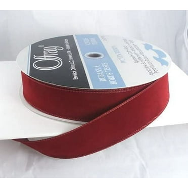 Wired Brick Red Velvet Christmas Ribbon 1 1/2" #9 - 50 Yards
