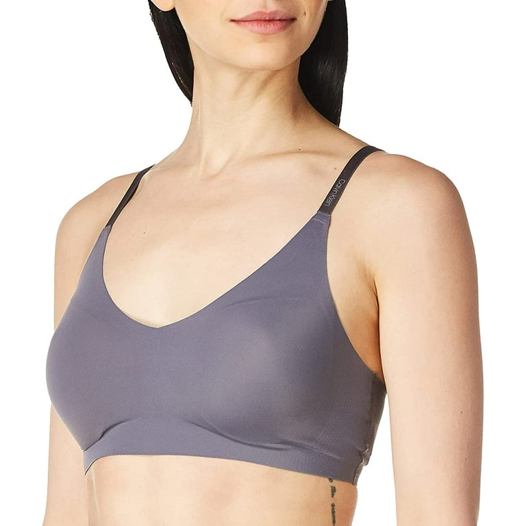 Calvin Klein Women's Invisibles Comfort Lightly Lined Seamless Wireless  Triangle Bralette Bra 