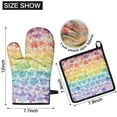 thumbnail image 6 of Pioneer Flower Kitchen Oven Mitt and Pot Holder Sets 2 Pcs for Baking, Cooking and Grilling, Heat Resistant Up To 392 °F, 6 of 7