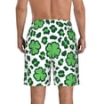 thumbnail image 3 of Kll Leopard Print St. Patrick'S Day Men'S Casual Summer Beach Shorts Hawaiian Shorts With Pockets-Xx-Large, 3 of 9