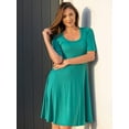 thumbnail image 4 of Womens Scoop Neck Knee Length A-Line Dress, 4 of 10
