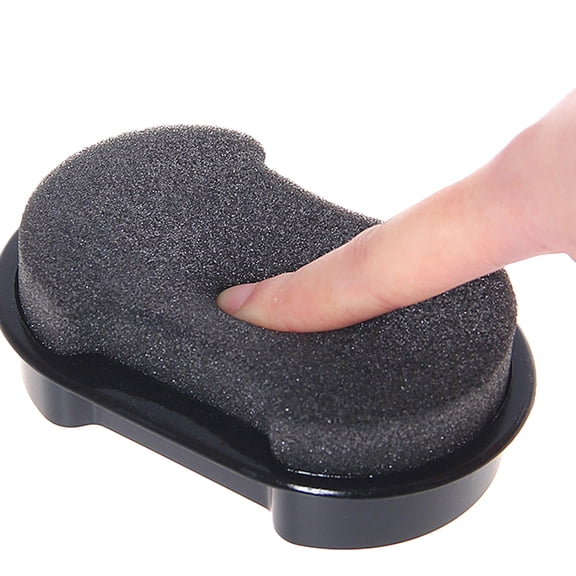 OUNONA Double-Sided Black Shoe Polish Buffer 1 Piece for Easy and Shine