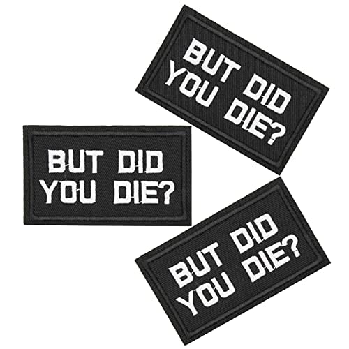 ZHDTW BUT DID You DIE Letter Tactical Morale Patches with Hook and Loop for Backpacks (DT-023)