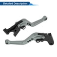 thumbnail image 7 of Unique Bargains Short Brake Clutch Levers for Honda CBF600/SA 2010-2013 Adjustable Motorcycle Handlebar Brake Lever Aluminum Alloy Titanium Tone 1 Pair, 7 of 7