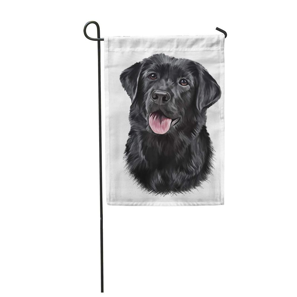 LADDKE Lab Drawing Dog Breed Black Labrador Portrait Oil Painting