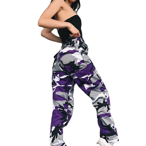 Ma&Baby Womens Camo Cargo Trousers Long Pants Military Combat ...
