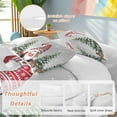 thumbnail image 2 of Christmas Dwarf Bedding Duvet Cover Set King Size 4 Pieces Winter Christmas Tree Snowflakes Gray Bedding Set with Zipper Closure, 1 Comforter Cover 92x106 Inches 1 Flat Sheet & 2 Pillow Cases, 2 of 7