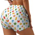 thumbnail image 1 of Balery Undersea Animals Pantalones cortos de entrenamiento estampados para mujer, sin costuras, ajustados, para gimnasio, yoga, correr, deportes, ejercicio activo, fitness.-X-Large, 1 of 8