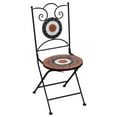 thumbnail image 3 of vidaXL 3 Piece Mosaic Bistro Set Ceramic Tile Terracotta and White, 3 of 5