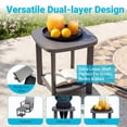 thumbnail image 5 of Muphyers 1 Piece Outdoor Patio Furniture Set, Aluminum Swivel Rocking Chair with 5.1" Cushions, 3.3" Armrest, Bistro Conversation Set with 3-in-1 Table for Garden Deck Porch Balcony,400lbs,Dark Gray, 5 of 6