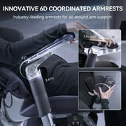 Sihoo S300 Ergonomic Desk Chair with Adjustable Lumbar, 6D Auto-Adjustable Armrests, High-Back Swivel Computer Chair for Adults, Black
