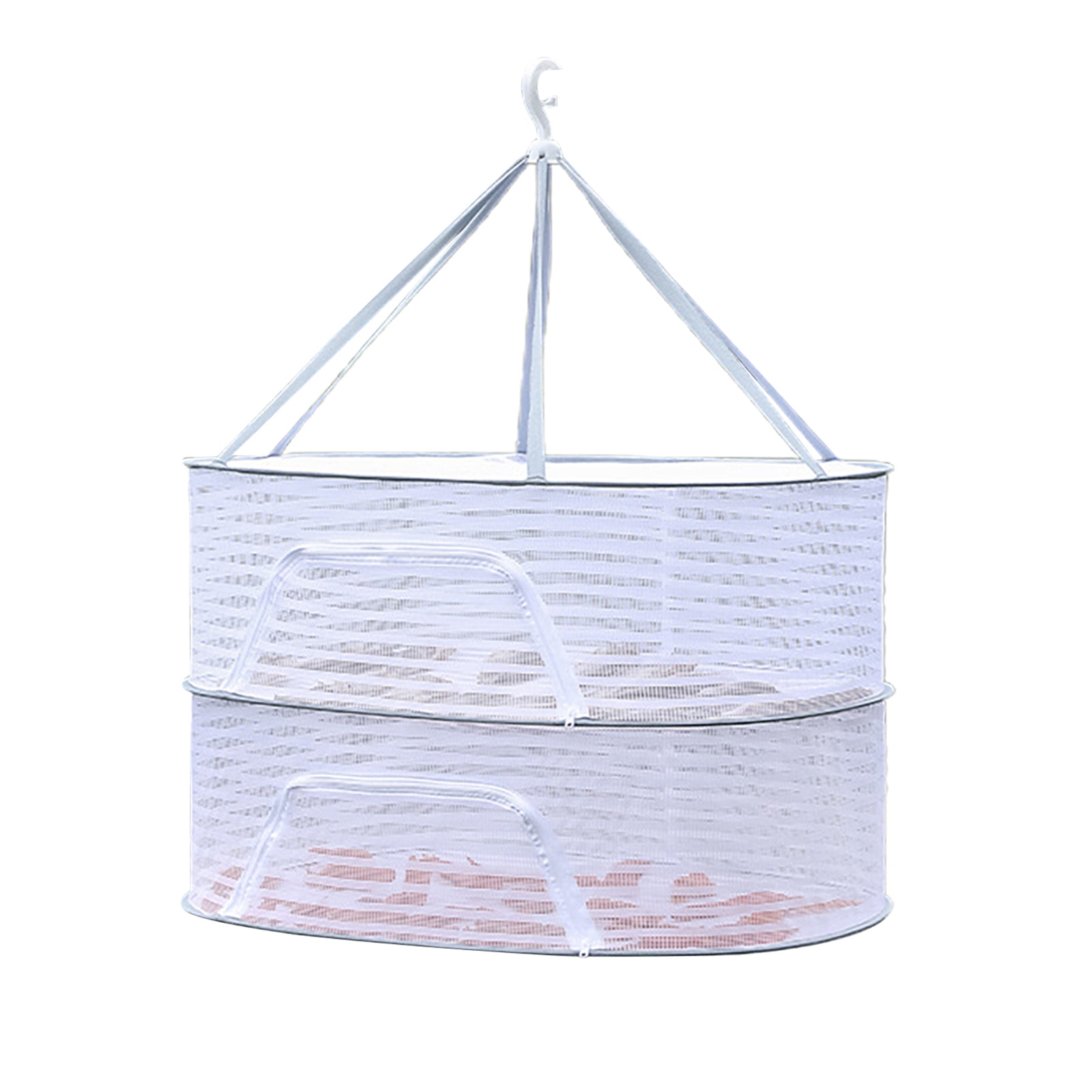 JHKSO Underwear Bra Laundry Sweater Hanging Basket Windproof Folding  Multi-Layer Drying Rack Mesh Clothes Dryer Net : : Home