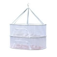 thumbnail image 2 of Deyuer 1/2/3 Layer Hanging Mesh Drying Basket U-shaped Zipper Design Food Fish Clothes Hanging Drying Net Outdoor Foldable Hanging Mesh Dryer, 2 of 8