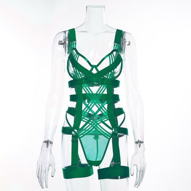 Conjunto de ropa interior sexy y divertida para mujeres europeas y americanas con diseño complicado