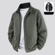 thumbnail image 1 of Blusa y camisa de manga larga con cuello alto para hombre, color liso, manga larga, cuello alto, chaqueta informal de doble cara con bolsillo, chaqueta de poliéster para hombre, 1 of 9