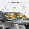 thumbnail image 3 of Kdxio Lazy Home Style Guinea Pig Print 2-Piece Sun Shade Front Windshield - Foldable Car Front Window Sunshades for Most Sedans SUV Truck, 3 of 6