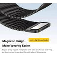 thumbnail image 4 of MYKOMI Watch Bands Compatible with Samsung Galaxy Watch 8 40mm/44mm/Classic 46mm 2025, Magnetic Milanese Loop Mesh Metal Stainless Steel Replacement Wristband for Men Women, 4 of 7