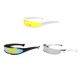 thumbnail image 1 of beautymall2017 beautymall2017 3pcs mujeres visera gafas de sol espejo lente Azul Amarillo Gris jinwen anteojos con visera, 1 of 8