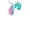 Teal, variant on Translucent Hot Pink & Blue Flying Butterfly  - Clear AB Crystal Heart Sophia Necklace, 18" 1"