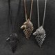 thumbnail image 1 of Fashion Mens Long Chain Necklace Wolf Head Pendant Vintage Men s Boys Love Gift, 1 of 5