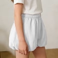 thumbnail image 6 of Maqroz Girls Bloomer Shorts Elastic Waist Casual Summer Shorts Solid Color Loose Fit Comfortable Bottoms 4-15 Years, 6 of 9