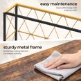 thumbnail image 5 of Ktaxon Boho Conosle Table with Charging Station, 41.7" Nareow Behind the Sofa Table with Handwoven Waterproof Rattan Shelf, Easy Assemble, Rustic Brown, 5 of 7
