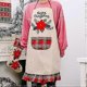 thumbnail image 1 of Christmas Decoration Supplies Red Flower Linen Apron Adult Apron Restaurant Atmosphere Dress Up, 1 of 5