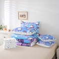thumbnail image 6 of Homewish Kawaii Animal Cat 7pcs Bedding Comforter Set for Boys Girls,Purple Gamepads Queen Bedding Sets Super Cozy,Abstract Gradient Queen Sheet Sets,Super Cozy Room Decor,Reversible, 6 of 8