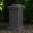 thumbnail image 4 of Good Ideas Savannah Outdoor Column 30 Gallon Storage and Waste Bin, Dark Granite, 4 of 4