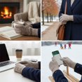 thumbnail image 4 of Jiibva Wool Knit Gloves Women Touchscreen Warm Gloves with Long Wrist Cuffs Windproof Cold Weather Gear, 4 of 7