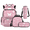 Butterfly Pattern Design, variant on Shark Pizza Kids Backpack Set 4 Pcs with Bookbag Lunch Box Tote Stationery Organizer Cup Protector Compatible with Trips Back to School