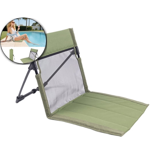 WNFJR Foldable Seat for Poolside Chairs, Portable Outdoor Poolside Chairs for Edge of Pool, Beach Chair, Swimming Pool Accessories, Pool Seats for Edge, Beach Camping Picnic Lawn, Green