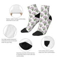 thumbnail image 5 of Rateoe Tulips Flowers Pattern Quarter Crew Socks,Toe Seamed Ankle Socks,Cotton Cushioned Breathable Athletic Crew Sports Socks, 5 of 7