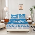 thumbnail image 3 of Erosebridal Sports Sheet Set Twin Teens, American Football Bedding Sets Twin Size, Blue Grey, Detroit, 3-Piece (Top Sheet, Fitted Sheet, Pillowcase), 3 of 6