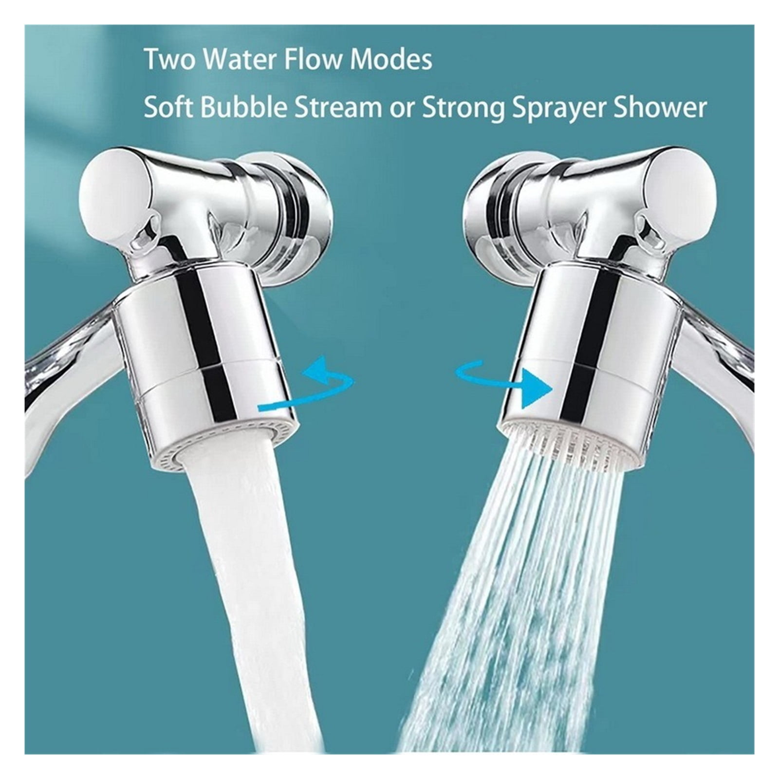 1440° Universal Rotation Faucet Sprayer Head For Extension Faucets Aerator Bubbler Nozzle Kitchen Tap Washbasin Robot Arm