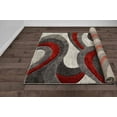 thumbnail image 6 of HR Swirls Thick Soft Plush 3D Textured Rug 5' x 7' Area Rugs, Lava and Multicolor, 6 of 7